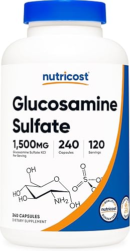 Nutricost Sulfato de glucosamina 750 mg, 240 cápsulas (1500 mg por porción)