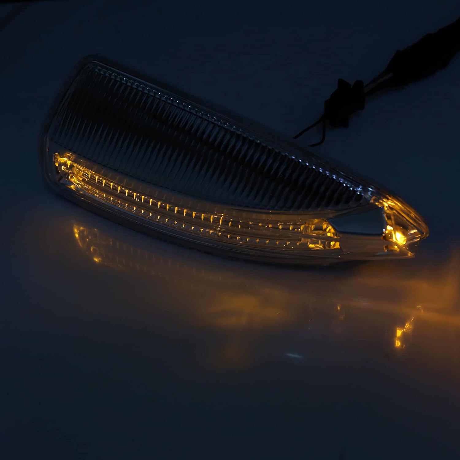 X AUTOHAUX Fit for Mercedes Benz W204 C Class C250 C300 C350 C63 Left Driver Side Door Wing Mirror Turn Signal Indicator LED Light OE# 2048200721