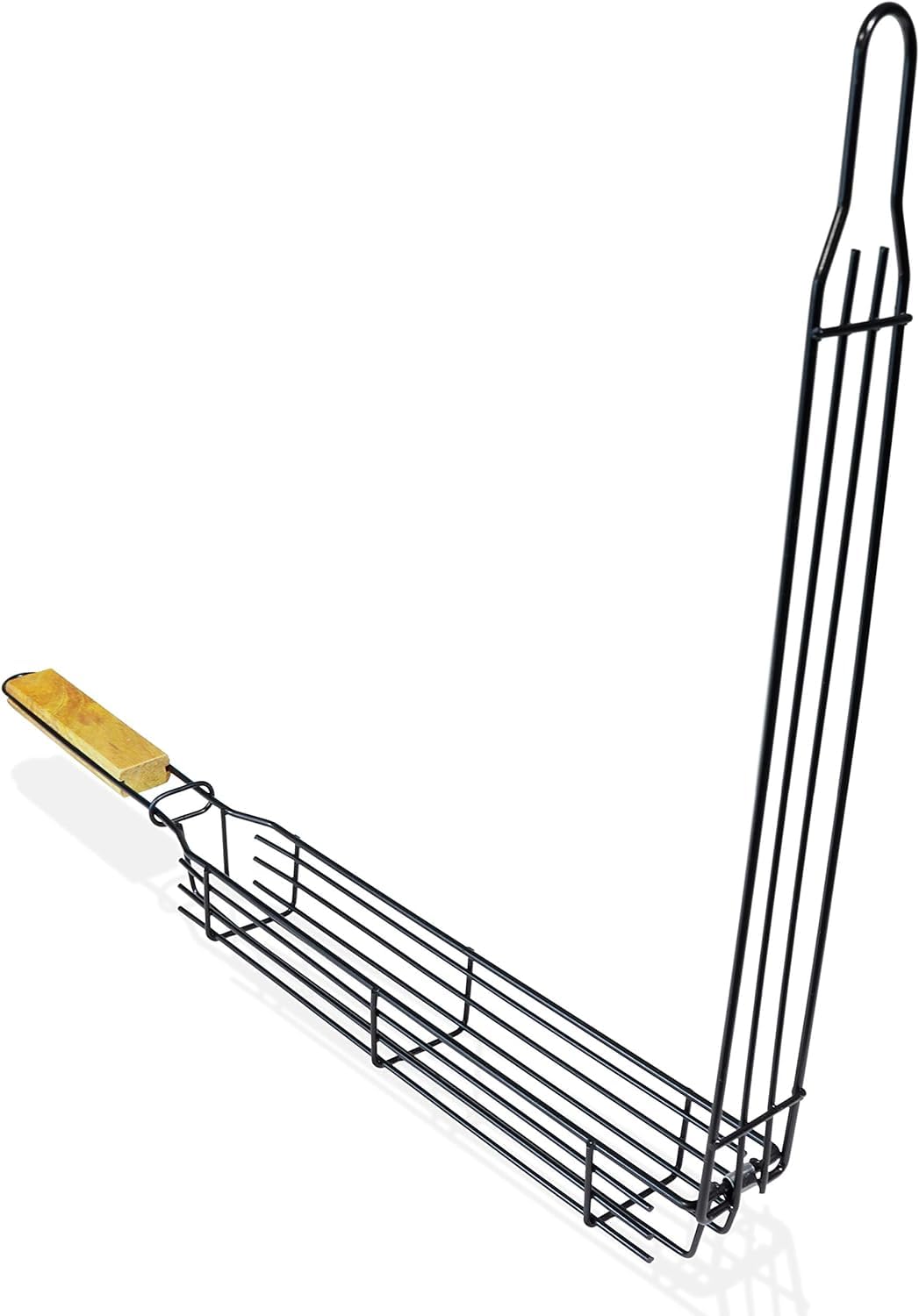 Katai - Ensemble de 8 paniers de grillade pour barbecue extérieur - 4 paniers en métal pour grill, 4 brochettes plates pour légumes, viande, poisson et kebab