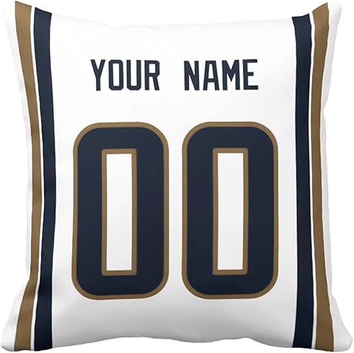 Miniatura 4 de ANTKING Los Ángeles - 2 paquetes de almohadas personalizadas para seleccionar cualquier nombre y número, regalos para hombres, mujeres y jóvenes