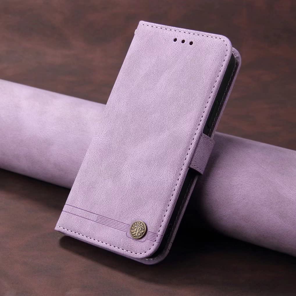 Image secondaire de Coque en Cuir SEAHAI pour Oppo A96/A76 et Realme 9i - Étui Portefeuille Antichoc Violet