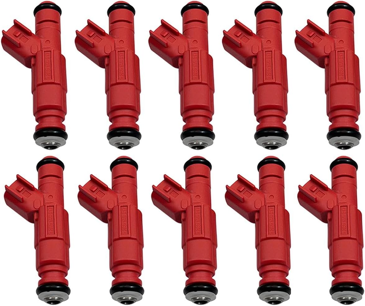 10Pcs Fuel Injector Kit for Ford for F250 for F350 F-450 F-550 E-350 E-450 Excursion 6.8L V10 - OEM Replacement 0280155917