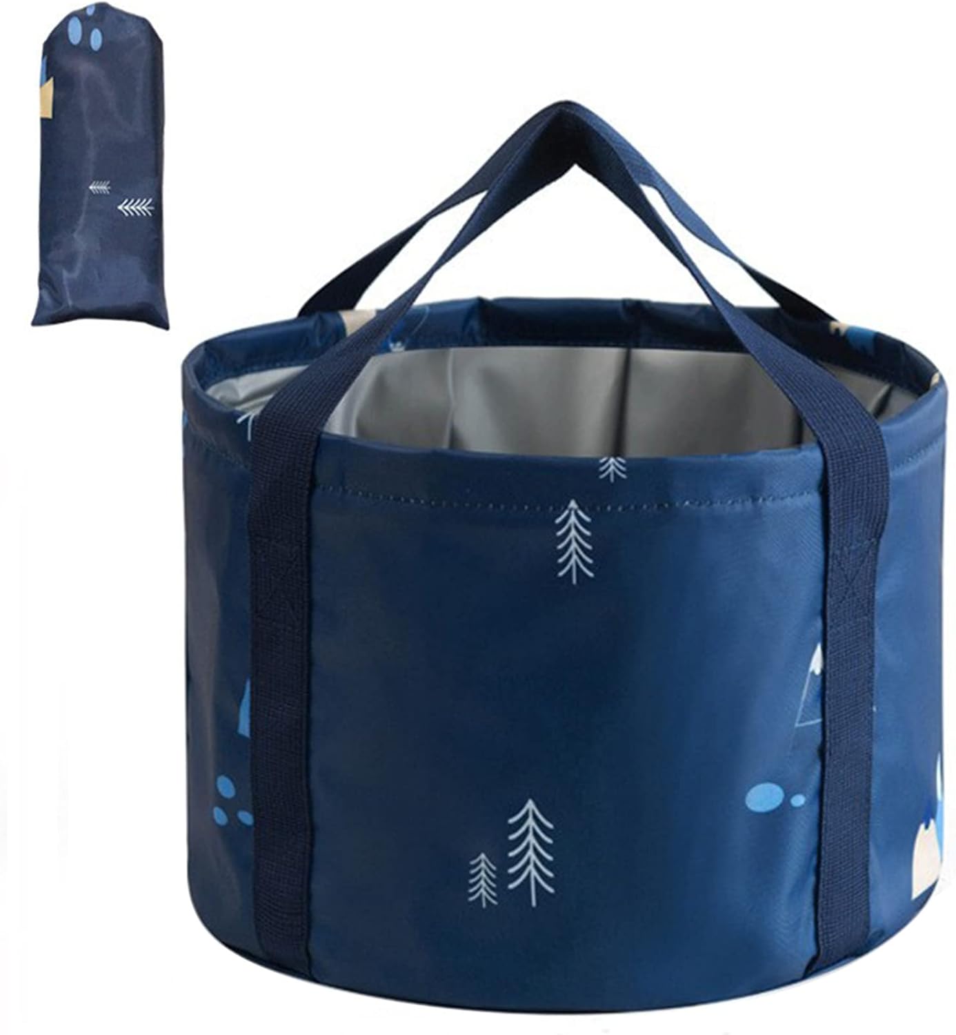 Multifunctional Collapsible Bucket for Soaking Feet, Portable Foot Bath Bag, Foot Spa Soaking Feet Home Pedicure Basin Outdoor Camping for Washing, Fishing Wait Handy Carrying Bag, Large