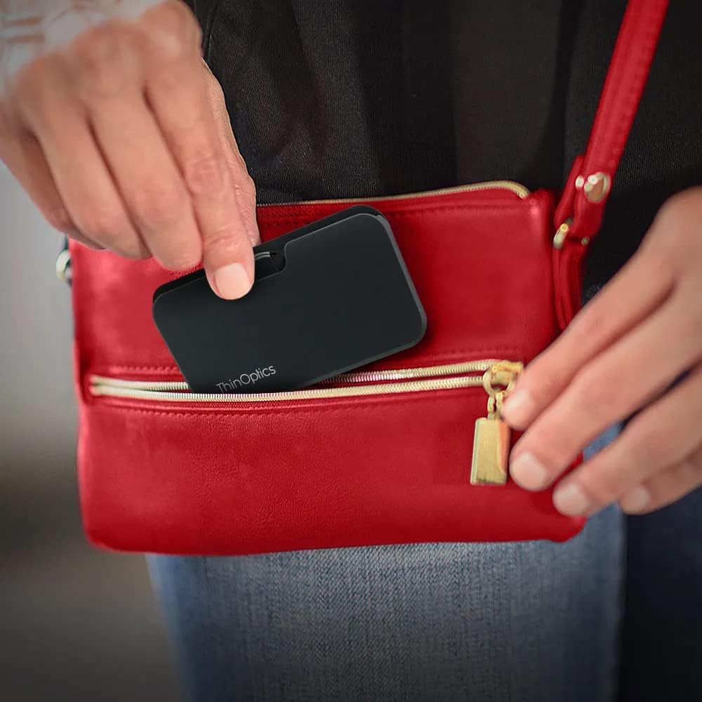 ThinOptics unisex-adult Reading Glasses + Black Universal Pod Case | Clear Frames, 2.00 Strength Readers Clear Frames / Black Case, 44 mm - Image 3