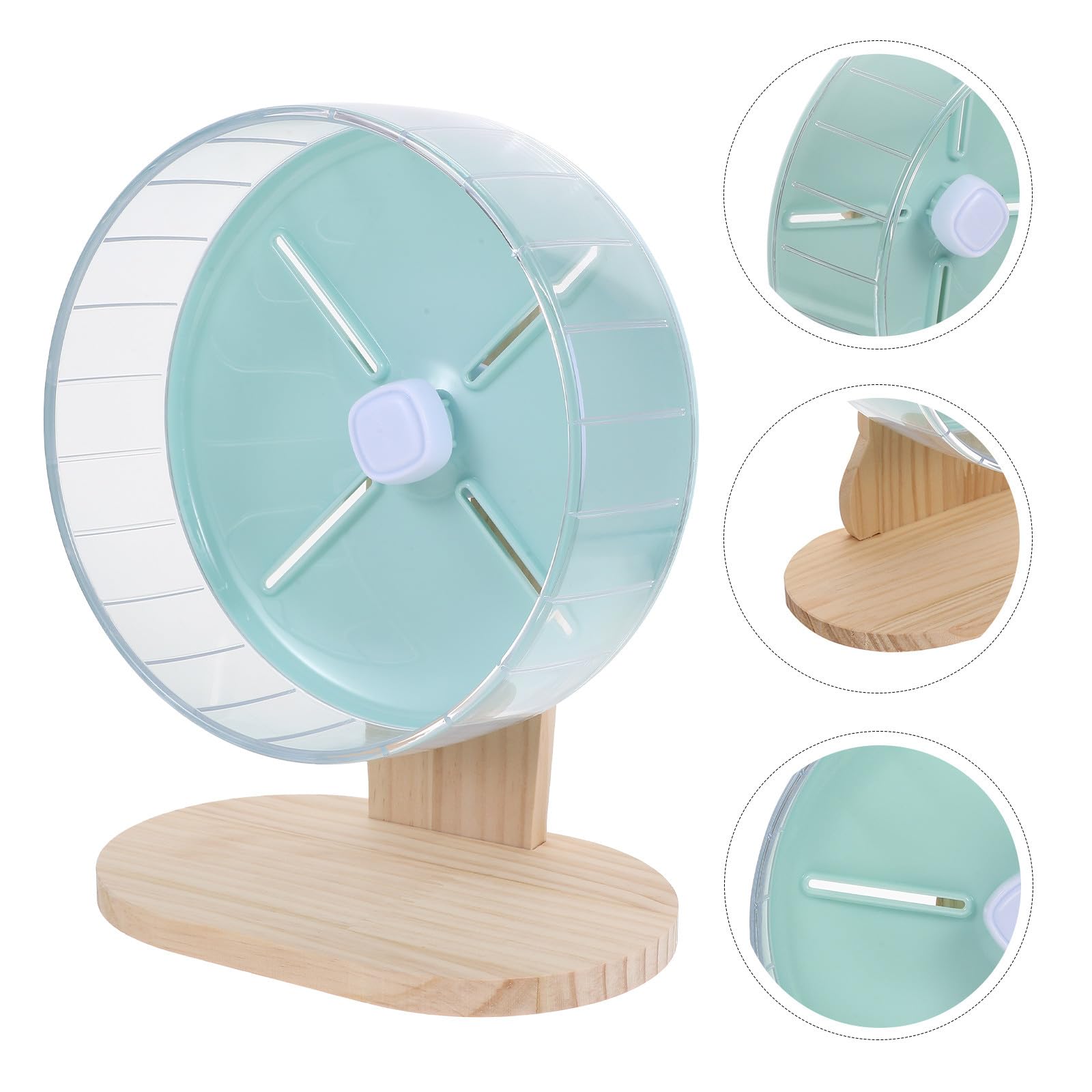 TOYANDONA Rueda de Ejercicio y Aumentar la Actividad Base Estable Silenciosa para Hámster de Abs y Madera Adecuado para Jaulas del Pequeño Animal