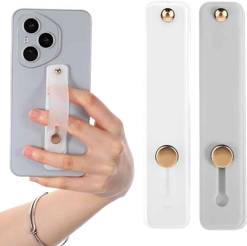 2Pcs Phone Loops for Back of Phone Strap Grip Holder | Silicone Kickstand Cellphone Finger Loop Grip for Most Mobile Phones and Cellphone Case