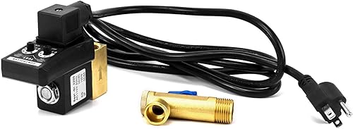 Miniatura 5 de QWORK Válvula de drenaje de condensado cronometrada automática, 12" AC 110V válvula de drenaje de acción directa de 2 vías enchufe de EE. UU