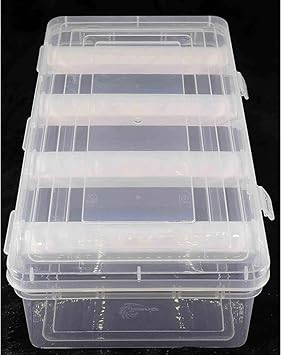 Clear Plastic Bangle 4 rod box with Compartments – Transparent Storage Organizer for Bangles, Jewelry & Accessories