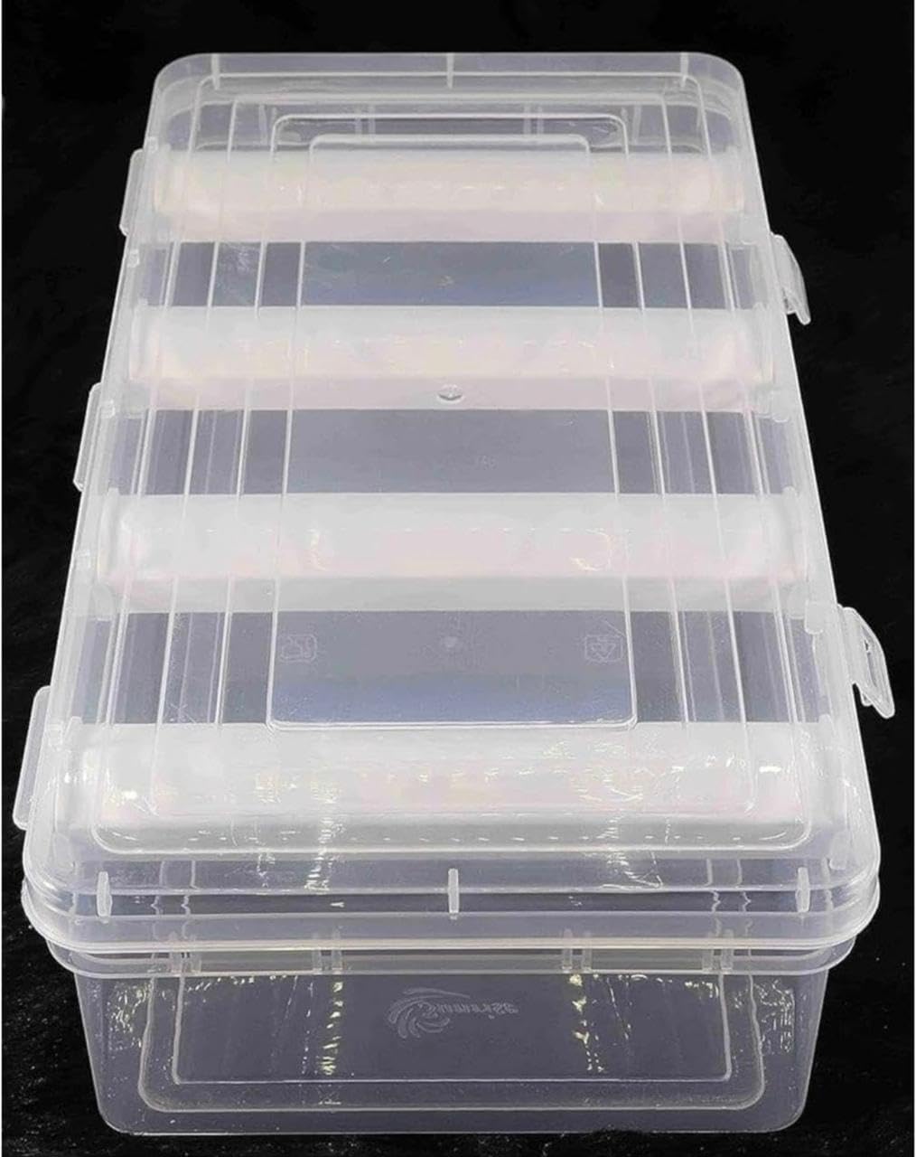 M sukh Clear Plastic Bangle Box 4 road with Compartments – Transparent Storage Organizer for Bangles, Jewelry & Accessories-image-29