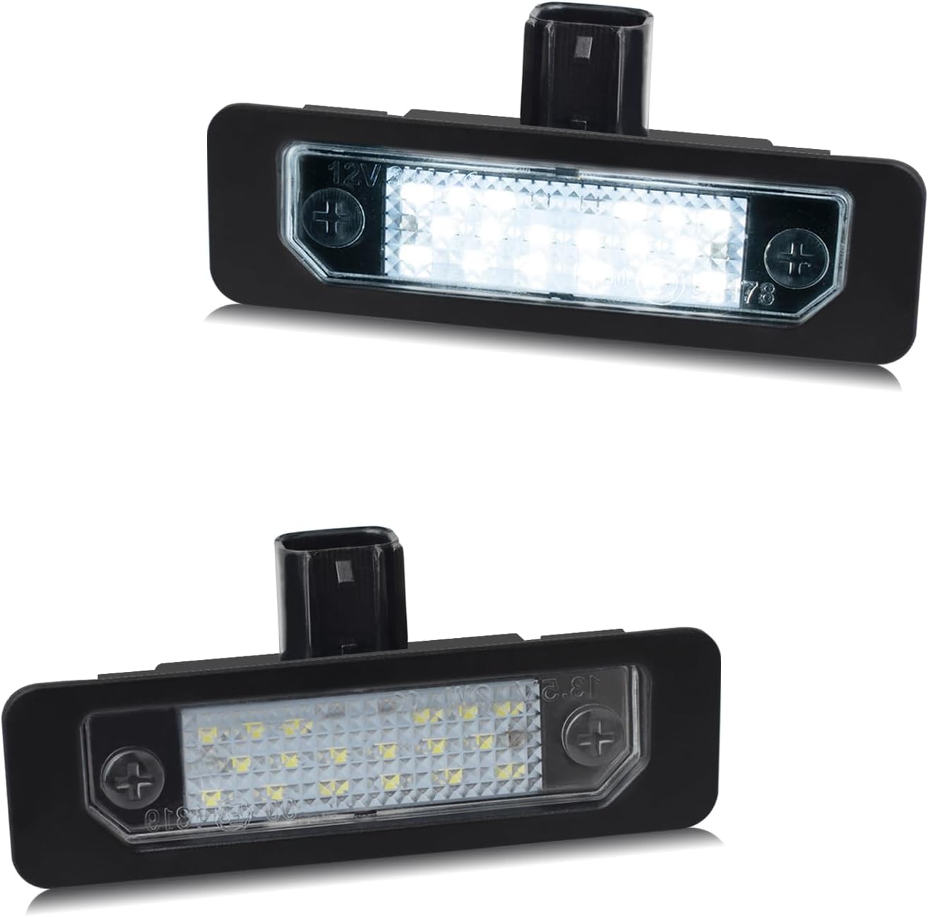 LED License Plate Light Lamps Compatible with 2009 to 2019 Ford Flex, 2008 to 2011 Focus, 2006 to 2012 Fusion, 6000K White - Pack of 2