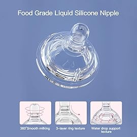 POTATO Glass Baby Bottles, Anti-Colic Breastfeeding Bottles with Medium Flow Nipple, Suitable for Babies 3-6 Months, 2 Replaceable Nipples, 6 oz, Green