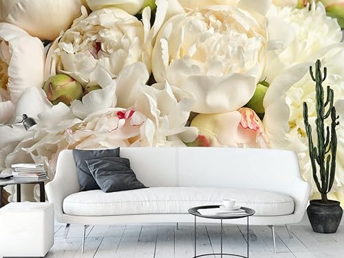 Miniatura 4 de Papel tapiz floral para sala de estar, mural de pared con diseño de rosas para dormitorio, sofá (no se pega ni se pega)