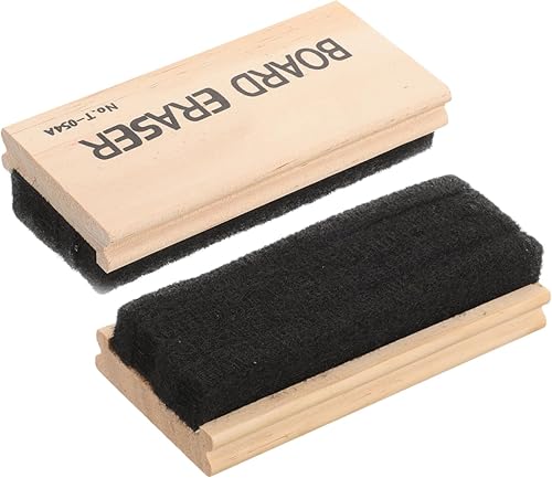 Miniatura 5 de 2 borradores de pizarra de madera, borrador de fieltro de borrado en seco para aula, hogar, oficina, profesores y niños