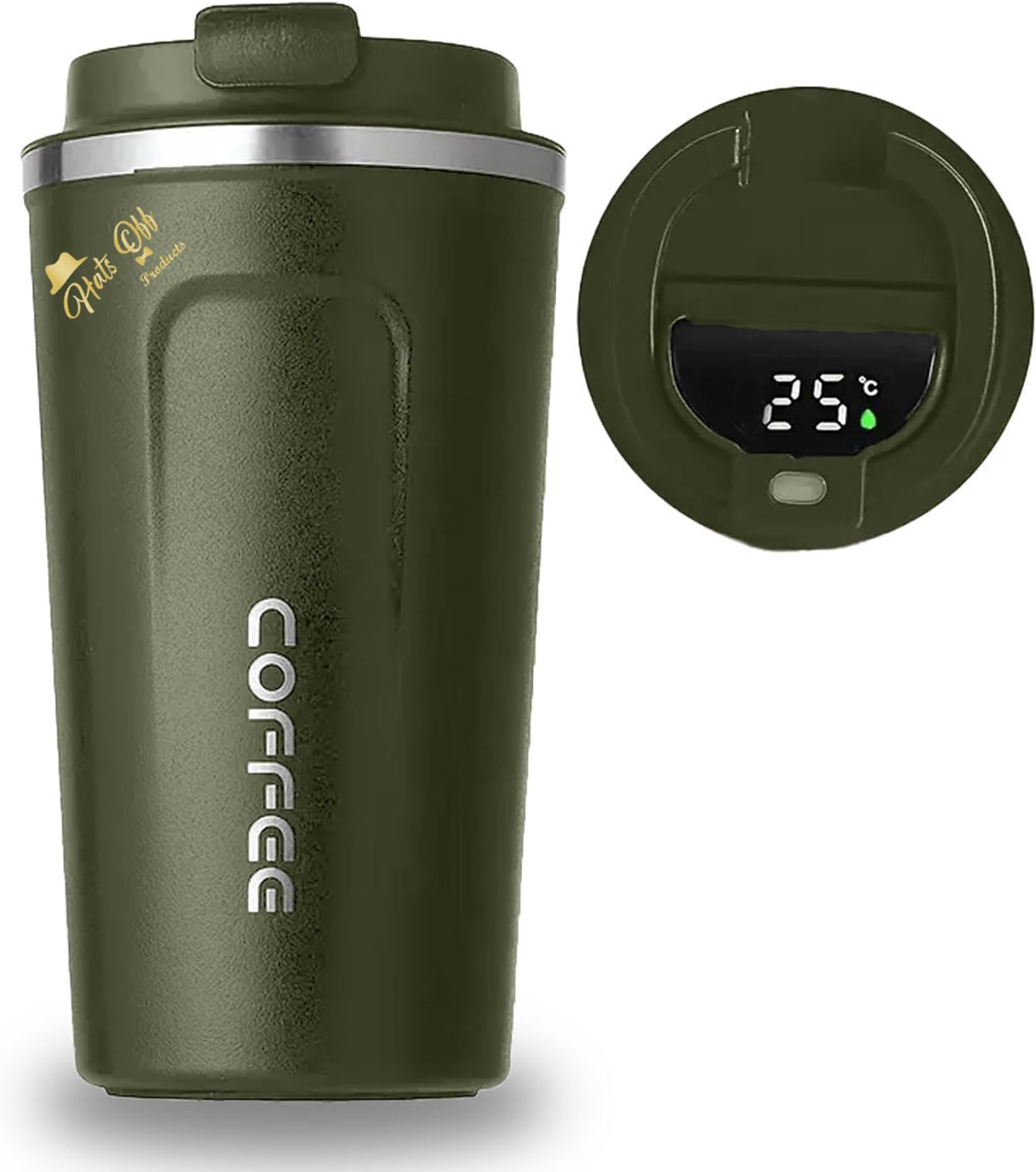 Hot and Cool Coffee mug-Traveler coffee mug- 510ML Led Smart Temperature Display Thermo Tumbler Stainless Steel Travel Coffee Hot and Cool Cups Mug.