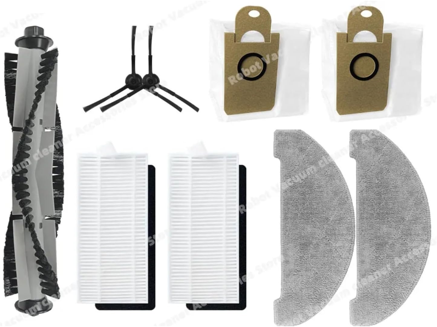 Main Side Brush Mop Cloth Hepa Filter Dust Bag Accessories Replacement Spare Parts for Viomi S9(Set W)