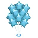 AMFIN® (Pack of 10) 18 Inch Blue Star Shaped Foil Balloon with Ribbon/Star Shape Balloons for Decoration/Birthday Balloons for Decoration - Blue gallery image
