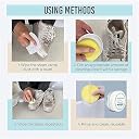 SAMARANSH MARKET White Shoe Cleaning Cream Sneaker Stain Remover Whitener Cleaner Whitening Sports Tennis Leather Care Solution Maintenance Yellowing Removal Footwear Bag Car Interior gallery image