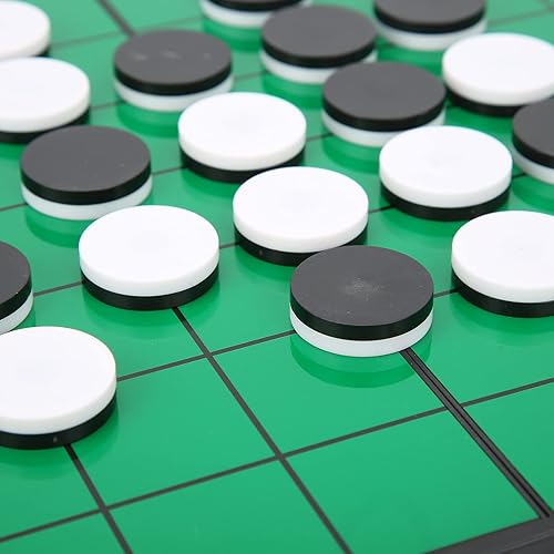Miniatura 7 de Magnetic Sterling Reversi Juego de mesa de estrategia plegable de plástico para familia, niños y adultos, juego de mesa educativo ligero portátil