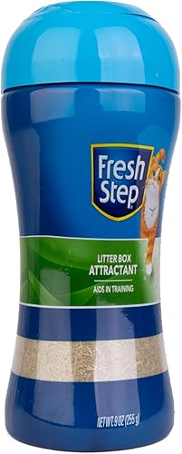 Miniatura 3 de Fresh Step Caja de arena en polvo atractivo para ayudar en el entrenamiento, 9 onzas Ayuda de entrenamiento totalmente natural para gatos