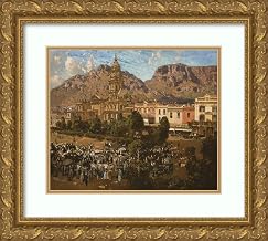 ArtDirect Robert Gwelo Goodman 17x15 Gold Ornate Frame and Double Matted Museum Art Print Titled - City Hall, Cape Town 1917 (1917)