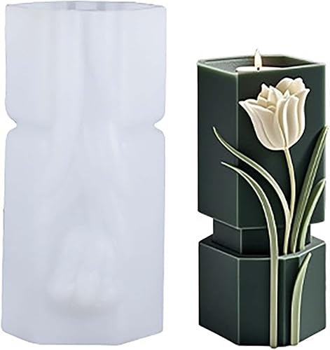 Miniatura 17 de Molde de Vela de Corazón de Flor de Amor de Silicona en Forma de Ola Espiral - Moldes de Fundición de Resina de Silicona para Suministros