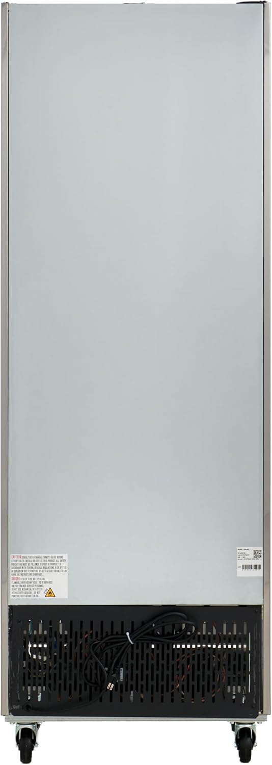 Kratos Commercial Refrigerator 1 Door Reach In, Narrow Depth, Stainless Steel, 29" W (67K-010)