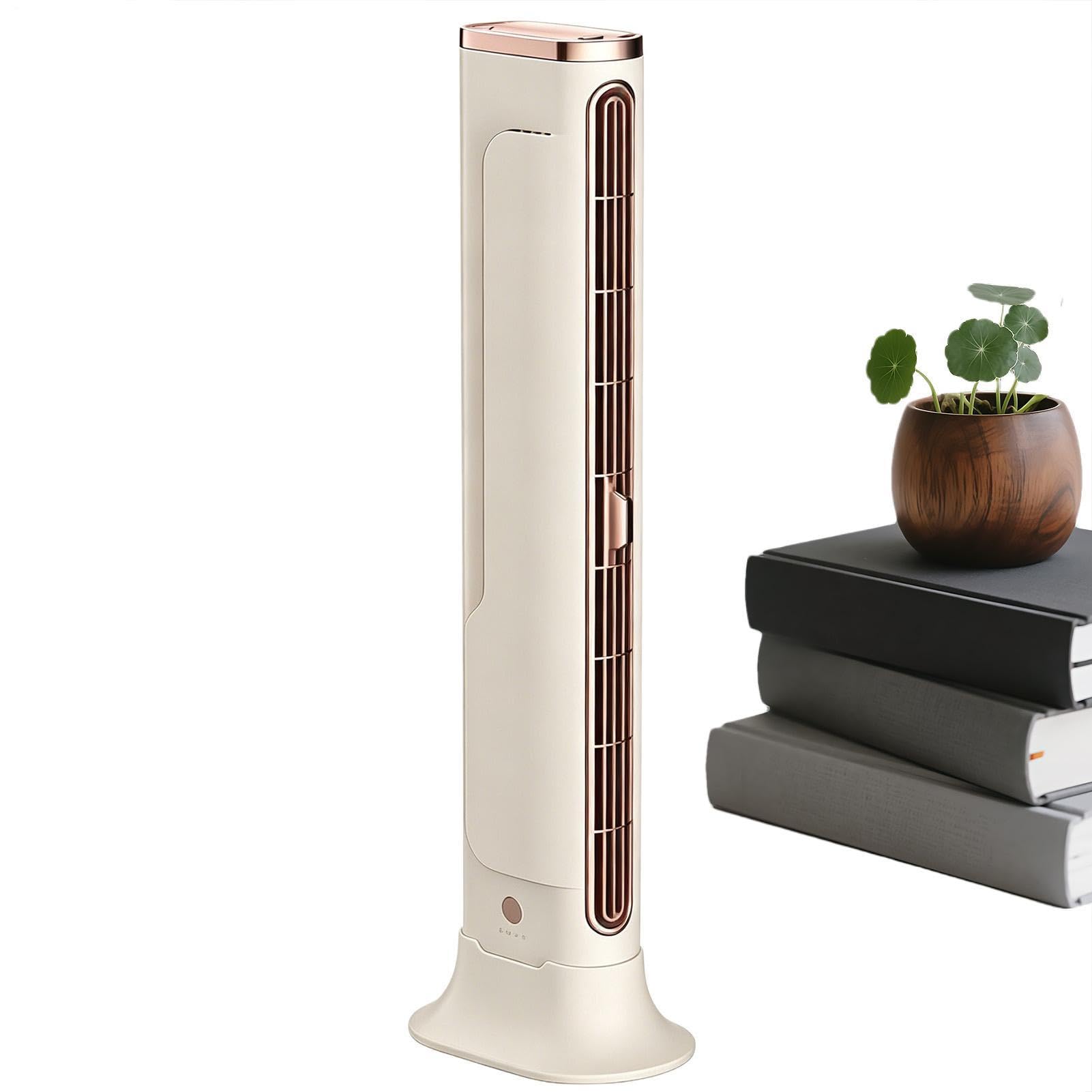 Tower Fan For Bedroom - High Velocity Ultra Quiet Standing Fan - 3 Speed Settings Slim Design Bladeless Oscillating Standing Fans - For Room Sleep, Study, Home Kitchen, Office Indoor