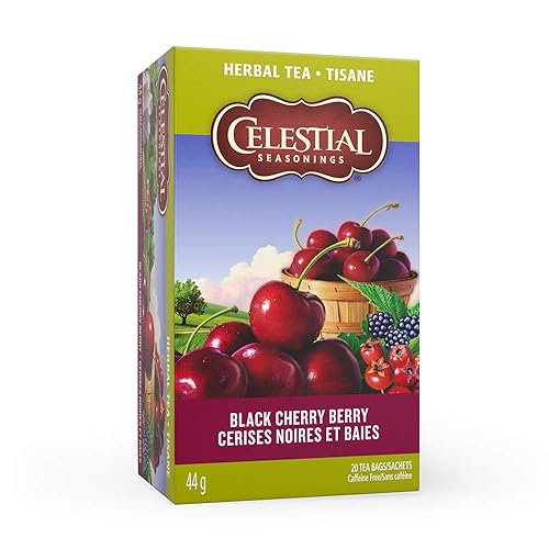 Celestial Seasonings Té de hierbas bayas de cereza negra, 20 unidades (paquete de 6)