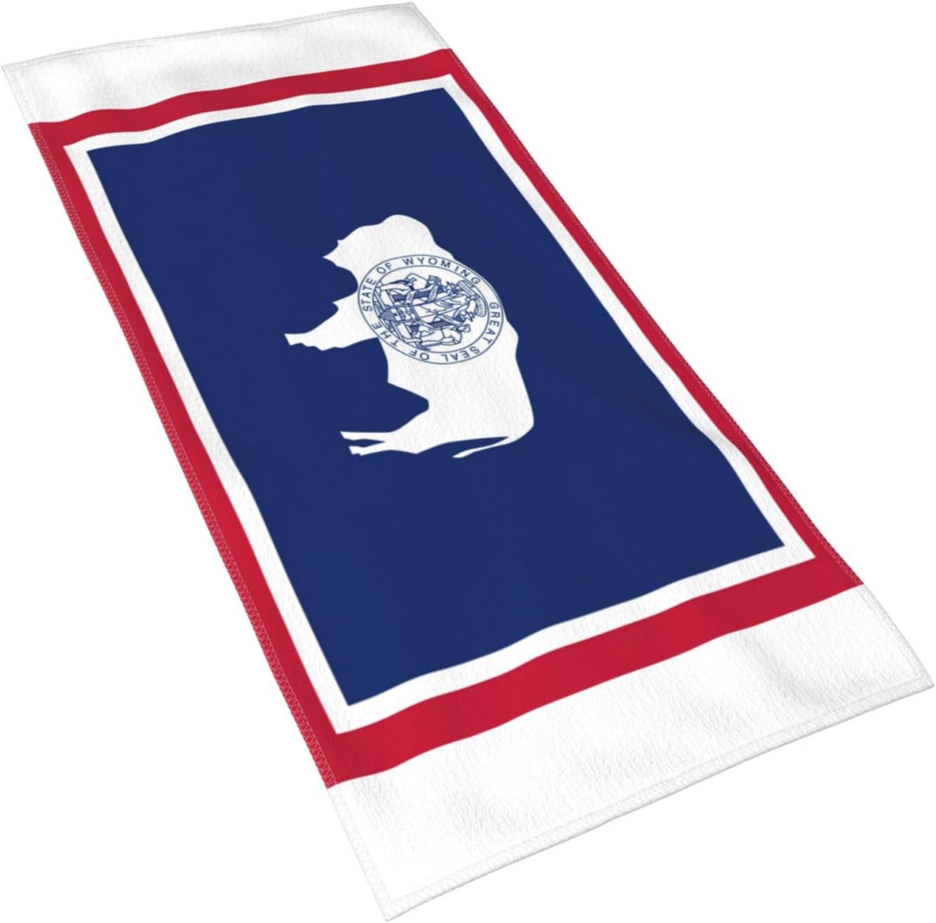 Wyoming State Flag Print Hand Towels for Kitchen, Decorative Bathroom Towels Decor Farmhouse Cute for Men Women Gifts