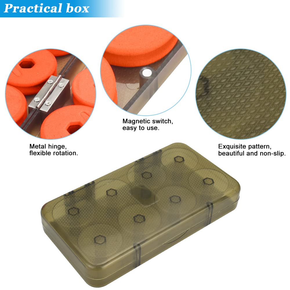 ANTHYTA 16 Bobines De Mousse De Pêche – Avec Boîte De Rangement En Plastique