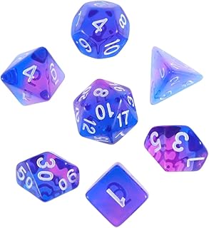 Toyvian 7Pcs Jogos De Mesa Dados Rpg Dados Dragões Dados Número Dados Jogos De Festa De Ano Novo Masmorras Dados Jogos De Festa De Aniversário Dados Poliédricos Mini Dados Jogos De