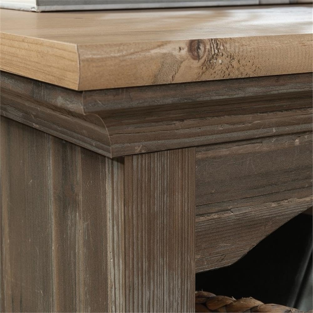 Interior view of the storage cabinet with adjustable shelf