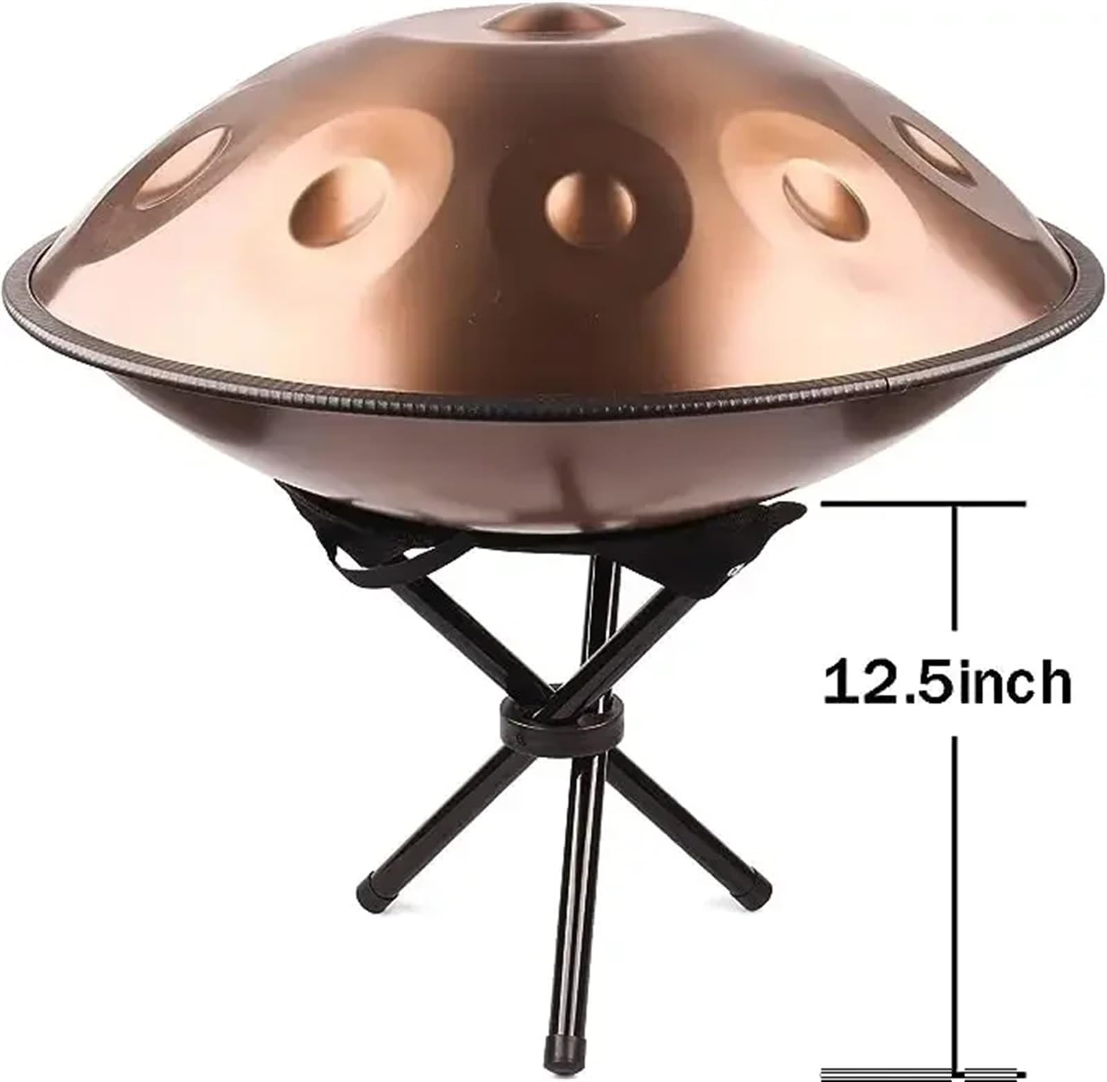 9/10/12/14 Note 22 pollici 432 Hz professionale in re minore strumento a percussione for tamburo handpan in acciaio for prestazioni professionali(432hz golden 9 tone)