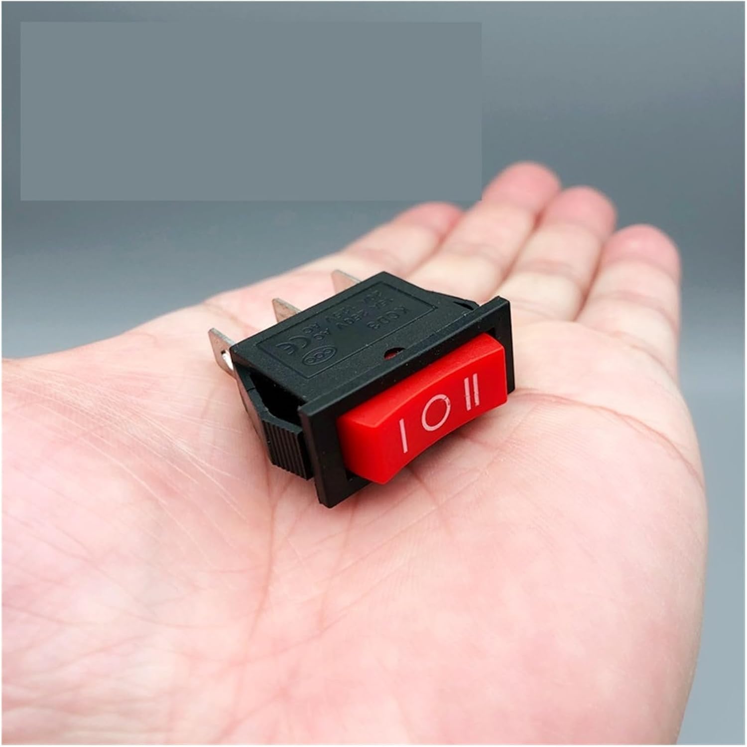1/5 PCS,KCD3,Rocker Switch,ON-Off,Copper Point,3 Pin,Electrical Equipment with Light Power Switch,16A 250VAC/ 20A 125VAC,Button(Red ON-Off-ON,1pcs)