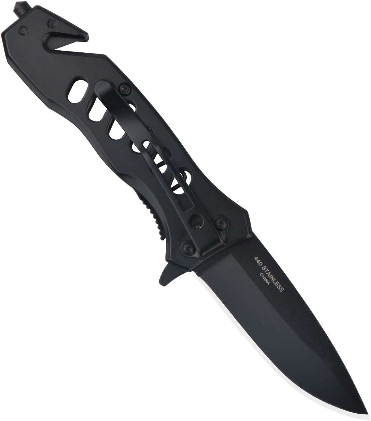 ALBATROSS EDC Cool Sharp Tactical Folding Pocket Knife,SpeedSafe Spring Assisted Opening Knifes with Liner Lock,Pocketclip,Glass Breaker,Seatbelt Cutter : Tools & Home Improvement