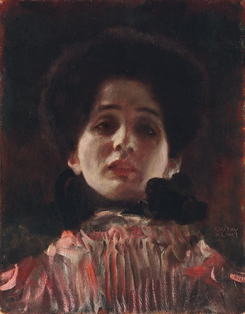 Toile Murale Portrait de Face Klimt pour Murs Vides Salon 60x90