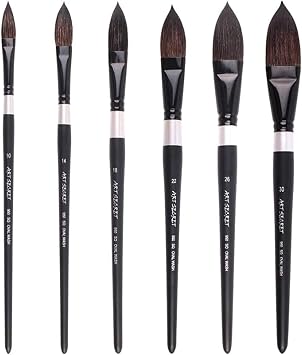 Watercolor Brush Wood Paint Brush Artist Hand Painting Brushes Water Color Gouache Drawing Art Brush Supplies