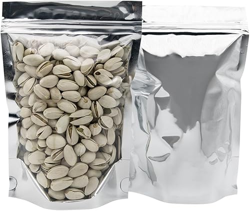 Miniatura 2 de Bolsa resellable de Mylar con cremallera para almacenamiento de alimentos, bolsas de papel de aluminio a prueba de olores, 5.5 x 7.9 pulgadas, 100