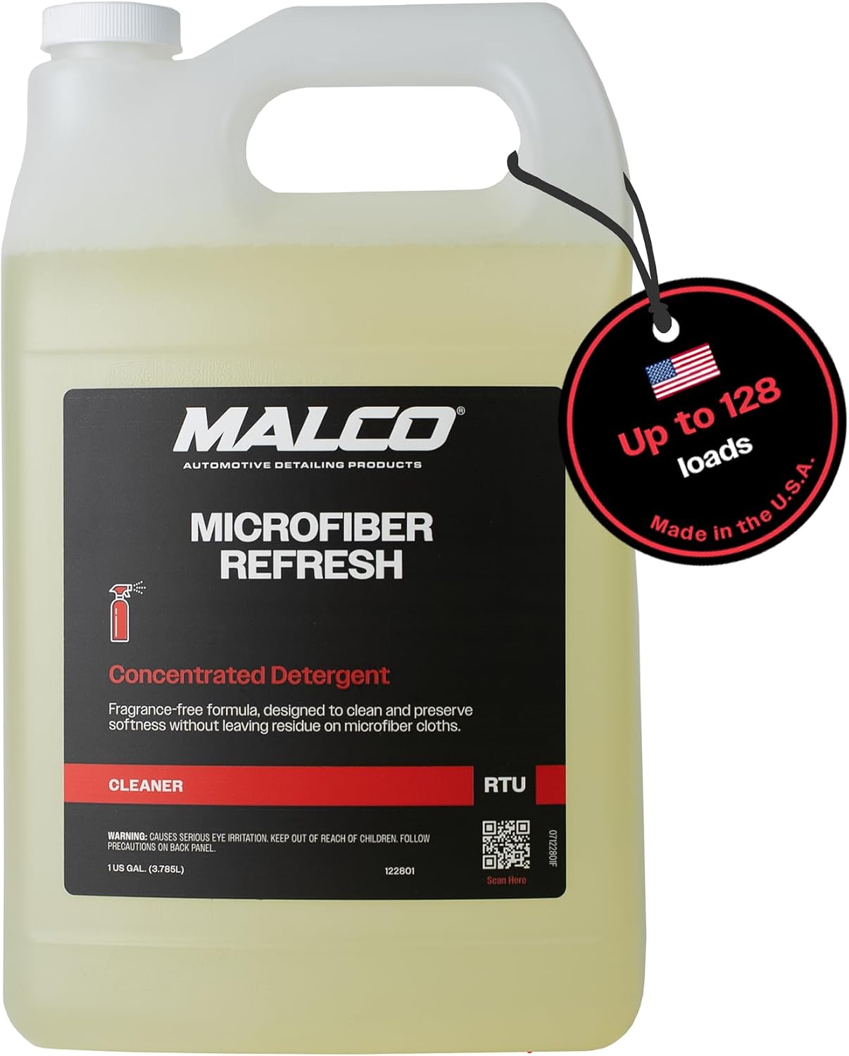 Malco Microfiber Refresh Concentrated Detergent for Towels, 1 Gallon