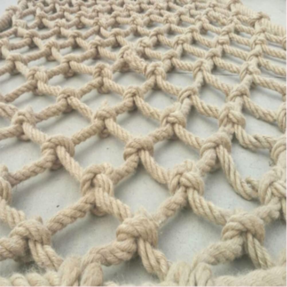 GTHTUHFD Hemp Rope Protection Net Rope Nets For Birds Protection Playground Nets Climbing Nets Safety Nets Tree House Climbing Nets Heavy Cargo Nets Hemp Rope Nets Balcony Pr,4x4m