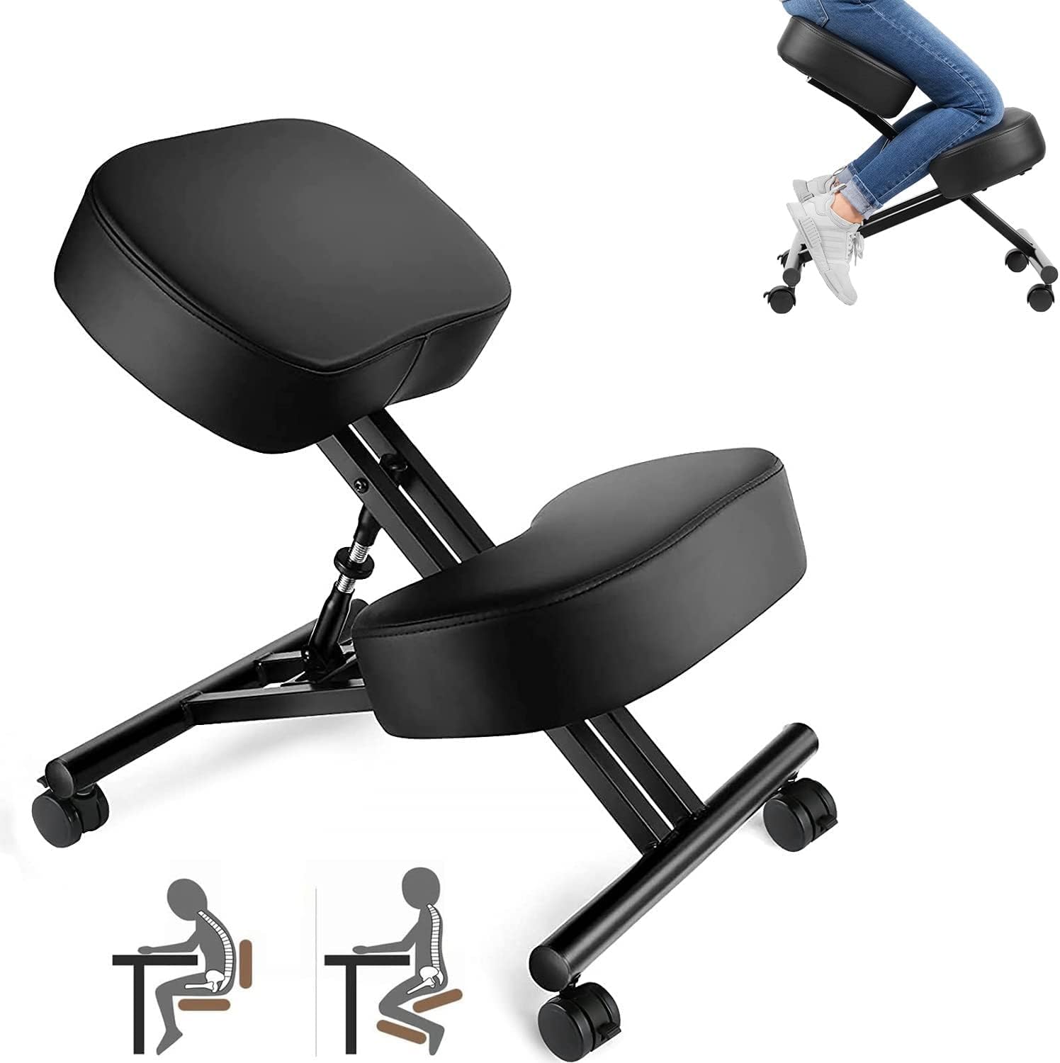 Siège Ergonomique Chaise à Genoux Ergonomique COOCHEER - Réglable