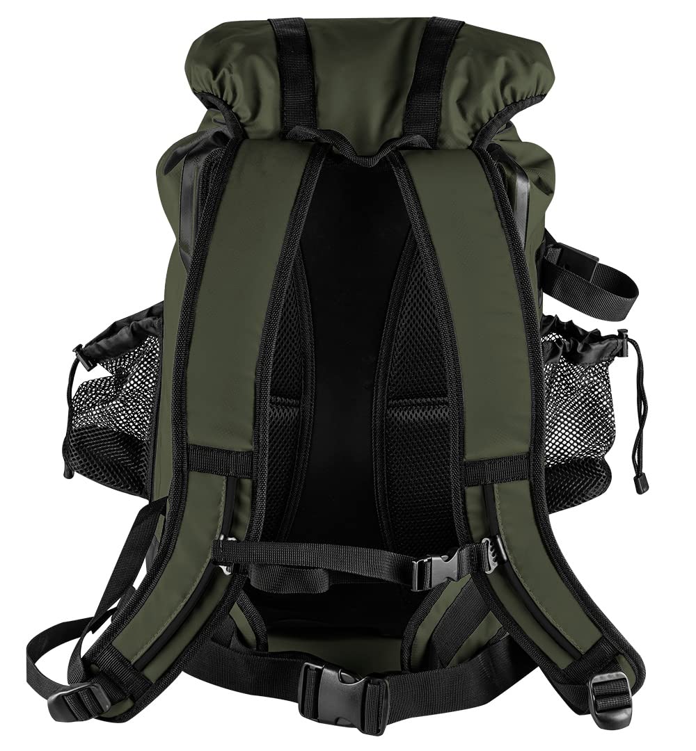 NEO TOOLS Sac à dos étanche 63-131, Capacité 30 Litres, 4en1, Couleur Vert Foncé, Sangles Latérales Réglables, 2 Poches, PVC 600D