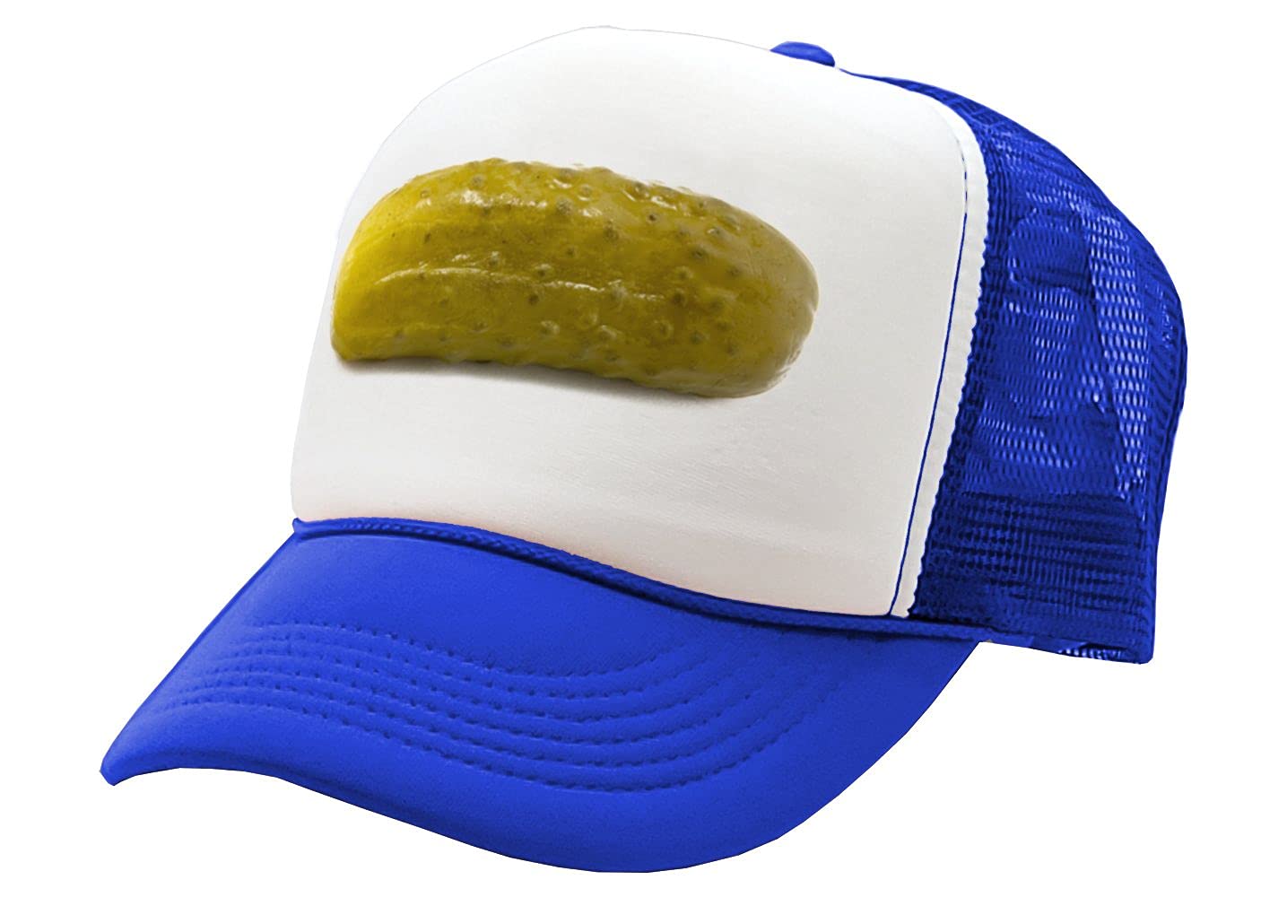 Pickle - Dill Concession Funny fair Carnival - Vintage Retro Style Trucker Cap Hat (Royal)