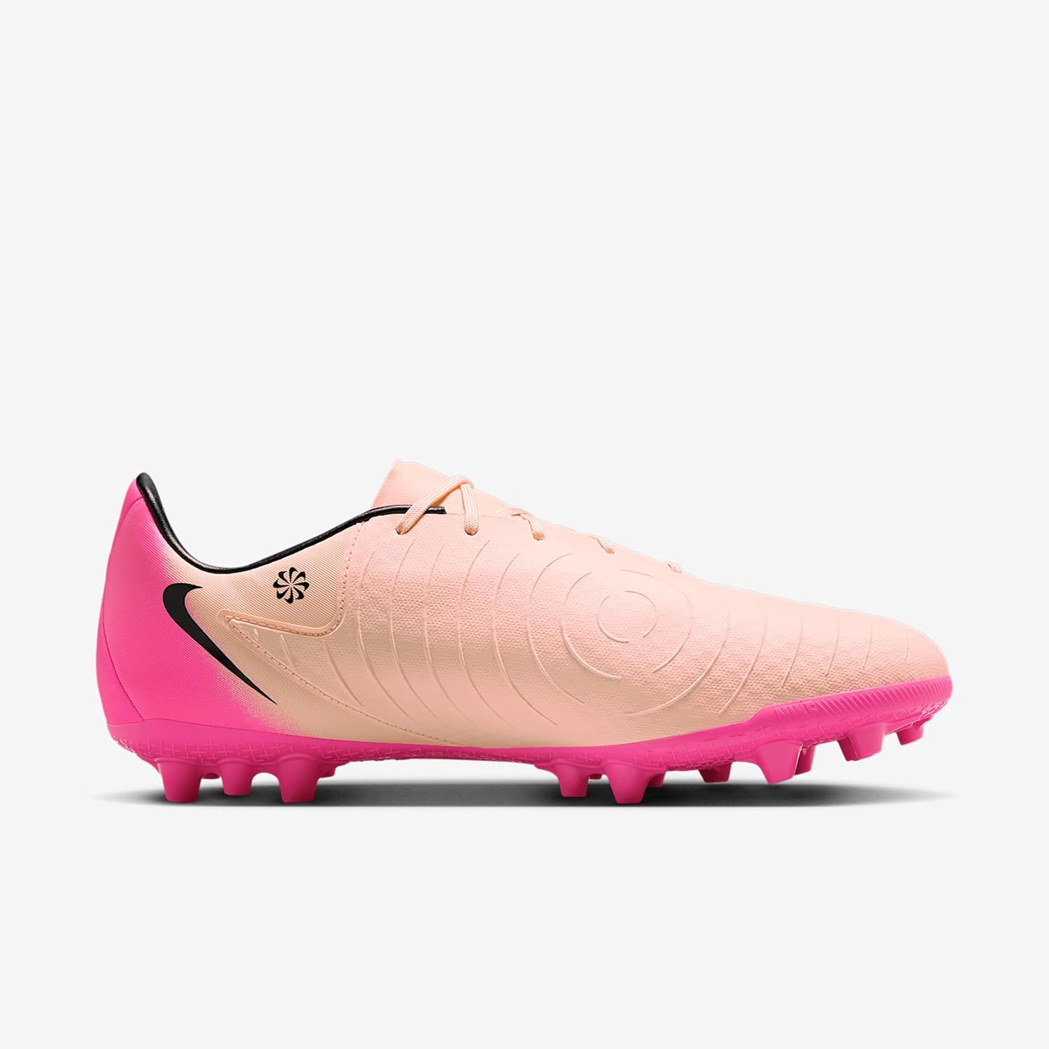 Nike Phantom GX 2 Academy AG Low-Top Soccer Cleats (FJ2552-800, Crimson Tint/Pink Blast/Black) Size 9.5