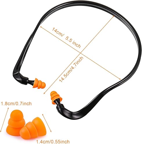 Miniatura 2 de Sumind 24 tapones para los oídos, bandas auditivas, bandas para los oídos, reutilizables, protección de construcción, cápsulas de repuesto de