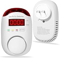 Vista 10 de KOABBIT Detector de Monóxido de Carbono - Alarma de Monitoreo de Niveles de CO con Encaje, Alarma de Sonido y Luz Digital
