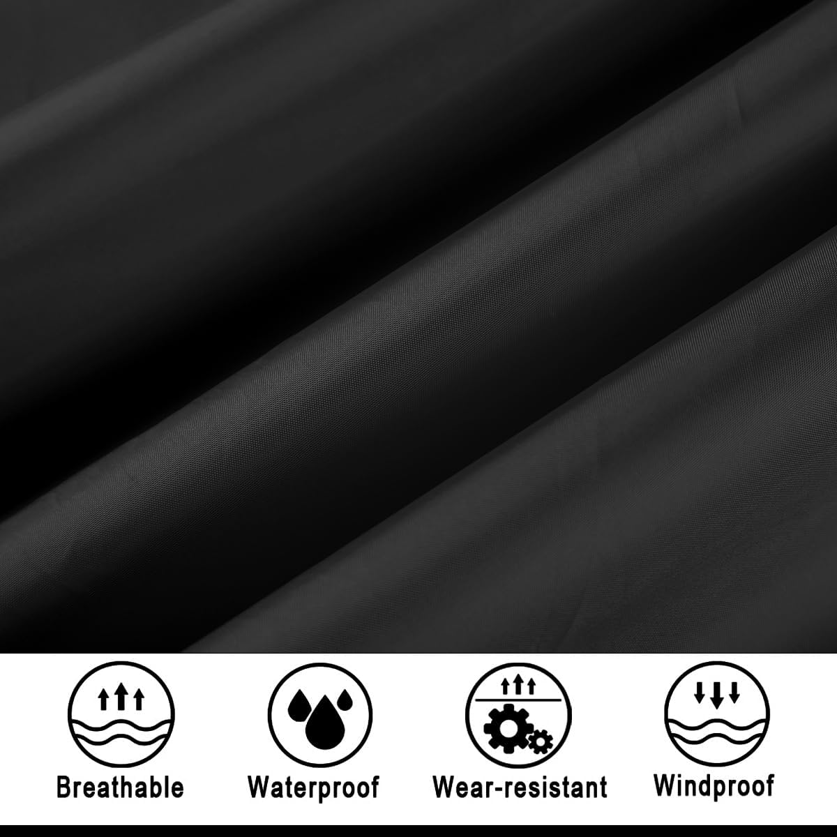 Hooded Rain Poncho for Adult, Waterproof Lightweight Raincoat for Hiking Camping - Image 4