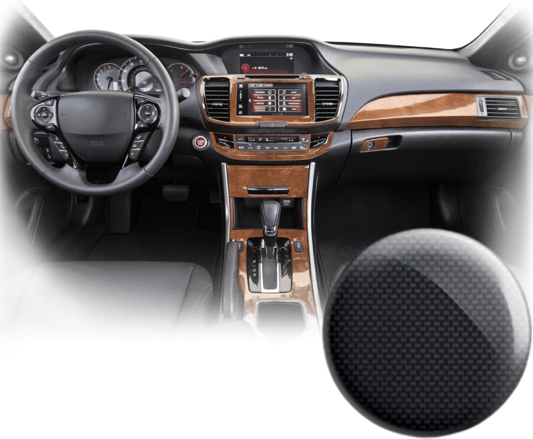 BDTrims Interior Dash Trim Kit Set Compatible with Chevrolet Corvette 197701982 | Dashboard Trim | Custom Dash (Black Carbon)