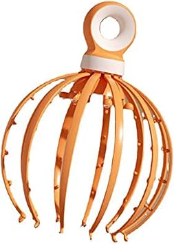 Twelve-claw Head Massager Ball Scalp Scratching Head Scratcher Soul Extractor orange