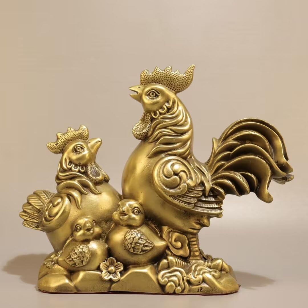 Dytartzx Hen Statue Laying Eggs hens Make Money with Feng Shui Decorations Family Chicken